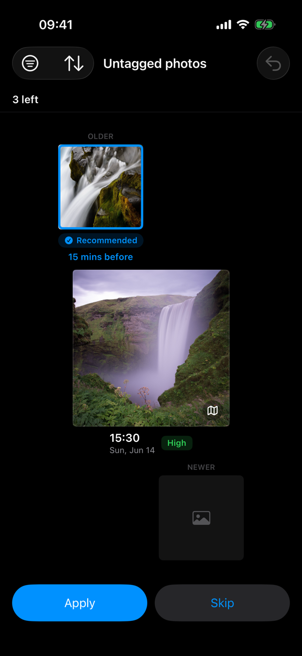 The same GeoFill review deck in dark mode